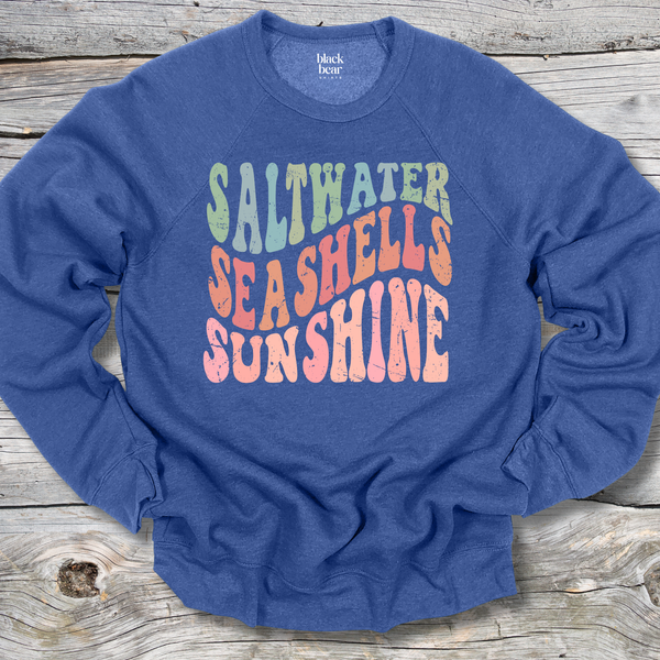 Retro Saltwater Seashells Sunshine