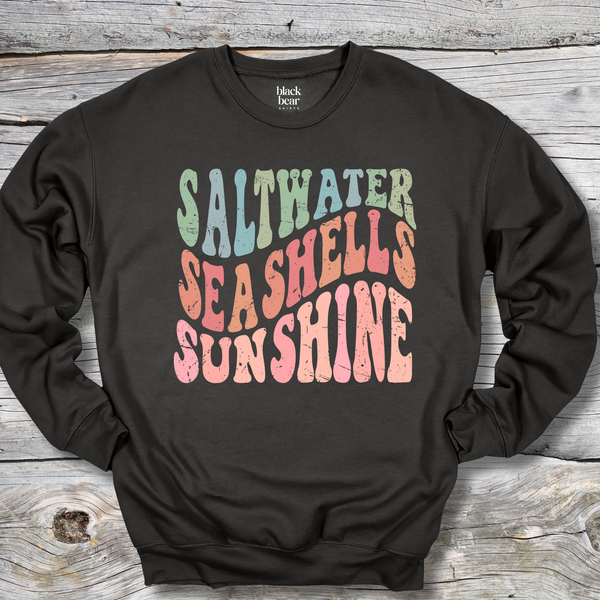 Retro Saltwater Seashells Sunshine