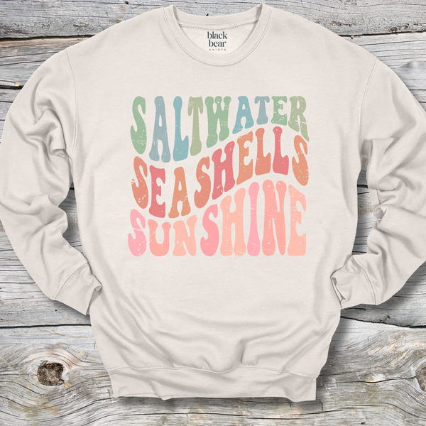 Retro Saltwater Seashells Sunshine