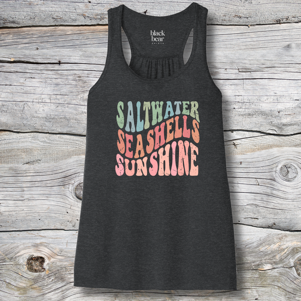 Retro Saltwater Seashells Sunshine