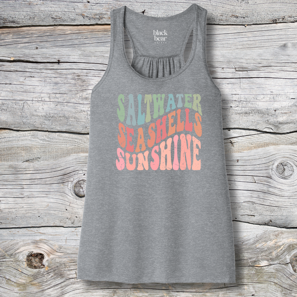 Retro Saltwater Seashells Sunshine