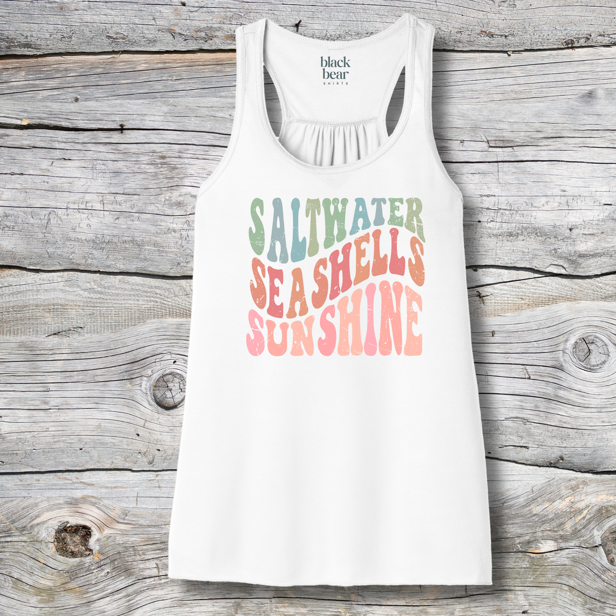 Retro Saltwater Seashells Sunshine