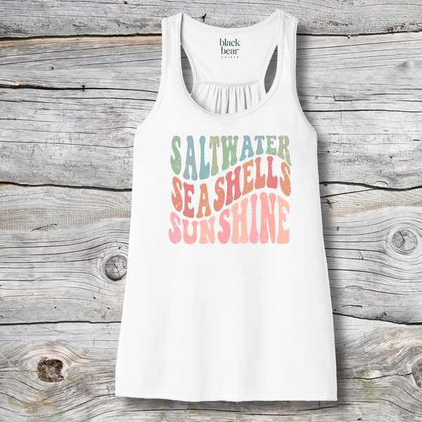 Retro Saltwater Seashells Sunshine