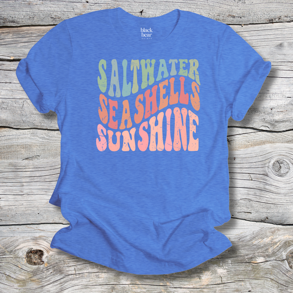 Retro Saltwater Seashells Sunshine