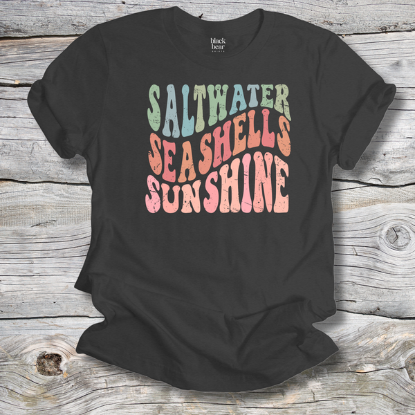 Retro Saltwater Seashells Sunshine