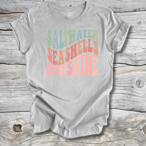 Retro Saltwater Seashells Sunshine