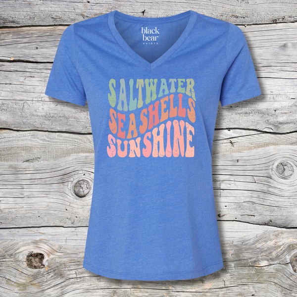 Retro Saltwater Seashells Sunshine