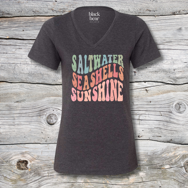 Retro Saltwater Seashells Sunshine