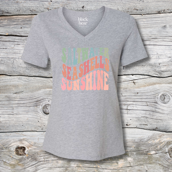 Retro Saltwater Seashells Sunshine