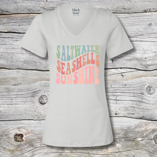 Retro Saltwater Seashells Sunshine