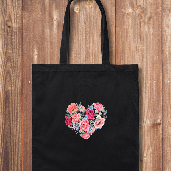 Tote Bag: Flower Heart