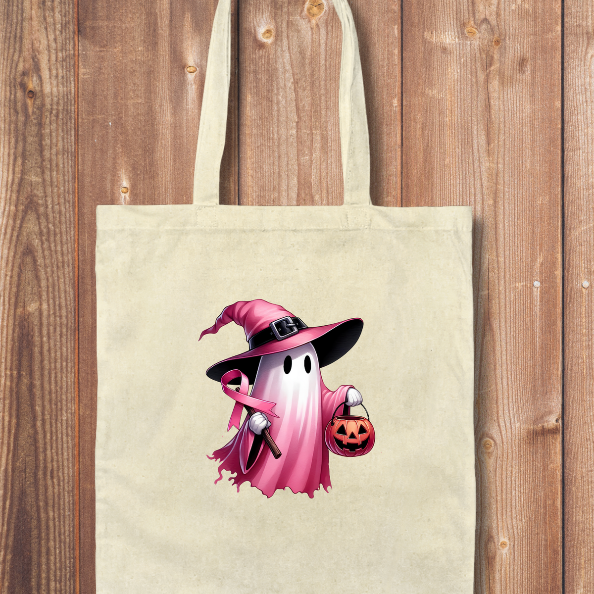 Tote Bag: In October We Wear Pink Ghost