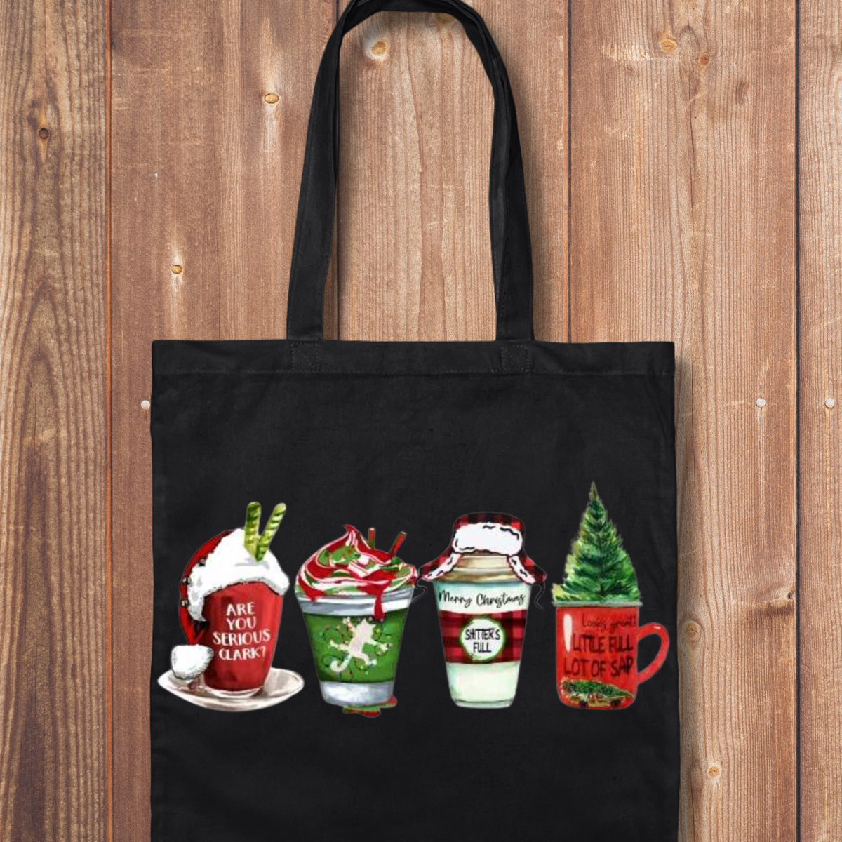 Tote Bag: Christmas Vacation Coffee Cups